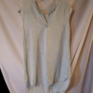 Cloth & Stone Chambray Tunic Dress Sz M Made in USA Tencel Lyocell Lightweight